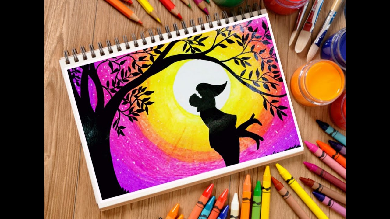 DIY CRAYONS PAINTING scenery How To Paint With Crayons Vs Creations diy-crayons-painting-scenery-how-to-paint-with-crayons-vs-creations