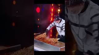 Is this Got Talent, or is this Masterchef? STREET FOOD frying on stage | #gottalent  #shorts