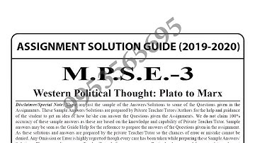 MPSE 3 solved assignment 2019 20