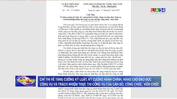 Tăng cường kỷ luật, kỷ cương hành chính, nâng cao đạo đức công vụ và trách nhiệm thực thi công vụ