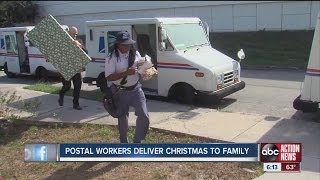 Postal workers make a magical delivery to a Tampa family