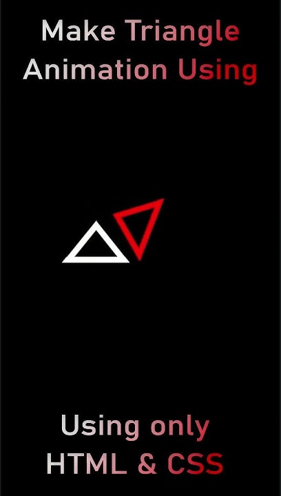 How to make animation using html css (triangle animation)(html)(html ...