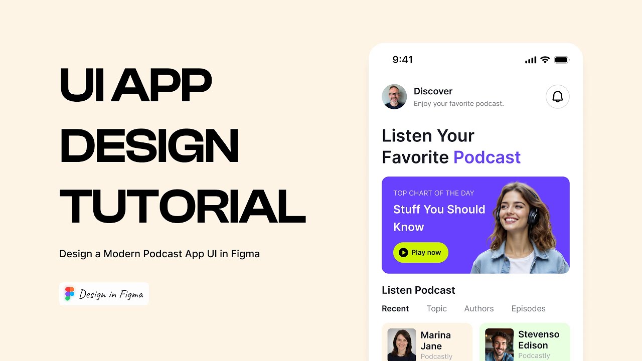 How to Design a Podcast App | Figma UI Design for Beginners