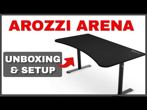Arozzi Arena Gaming Desk [COMPLETE UNBOXING & SETUP]