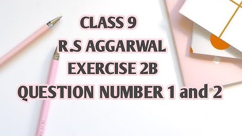Class 9  R.S Aggarwal chapter 2 ||Polynomials || Exercise 2B Question number 1 & 2 .
