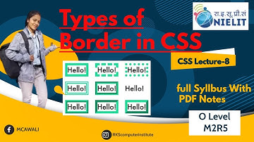 css tutorial:-#8 | border property in css | M2R5 O Level border property #viral  #mcawali