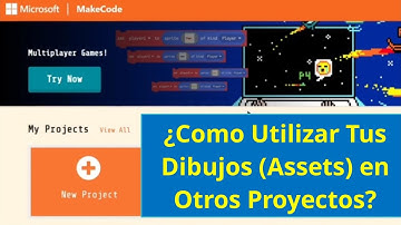 How to use your assets in other proyects. Tutorial en Español Microsoft MakeCode Arcade.