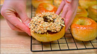 Homemade Oven Donuts with Chocolate Glaze and Roasted Peanuts