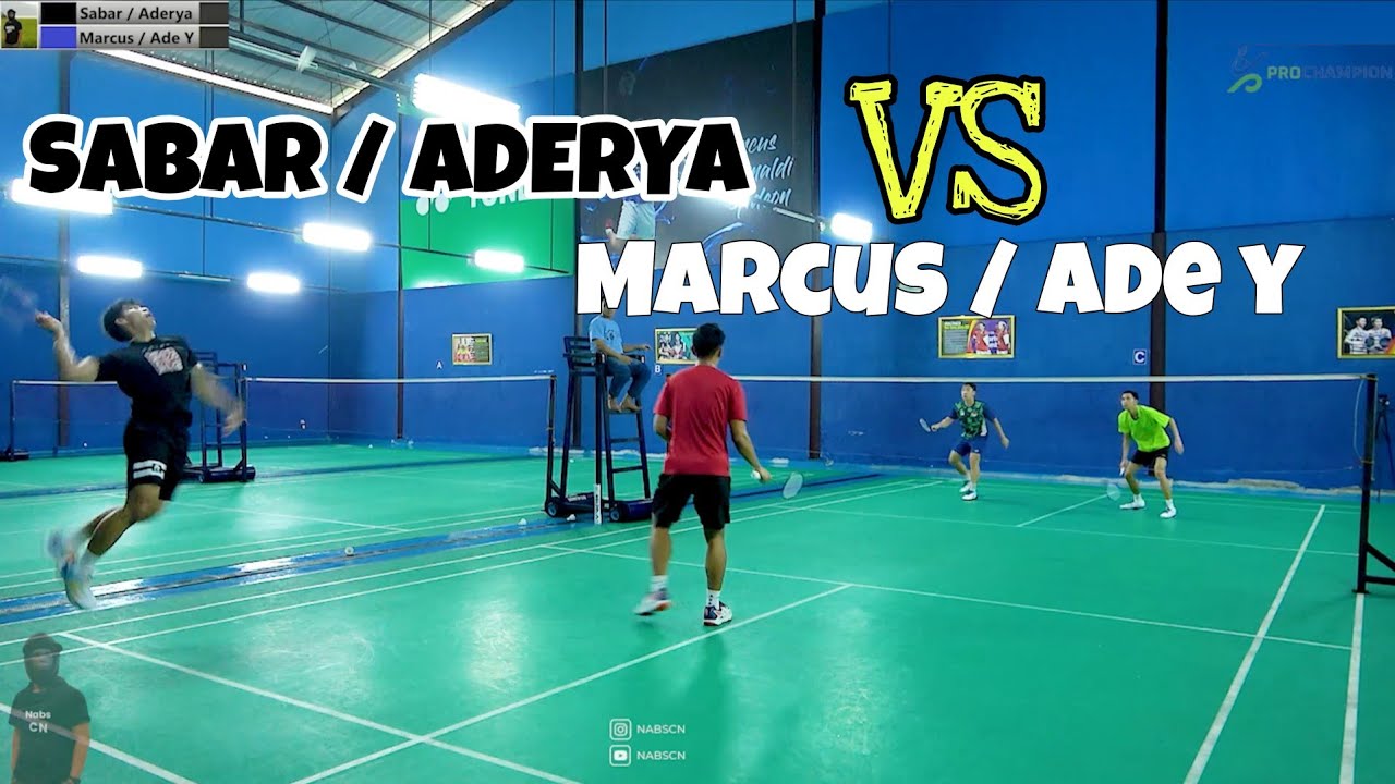 MARCUS GIDEON / Ade Yusuf VS SABAR / Aderya🔥Markas Gideon Badminton Academy