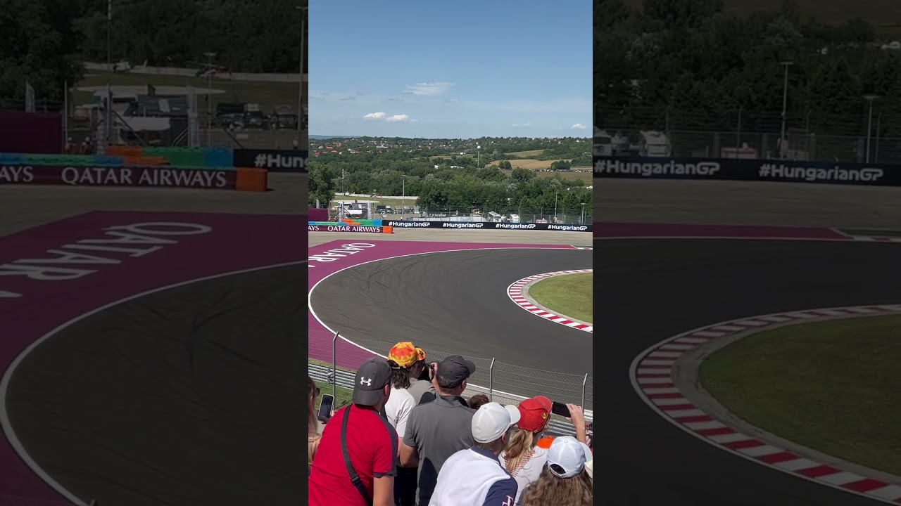 F2 Start Sprint Race HUNGARORING 2023 Gold 4 Grandstand View 