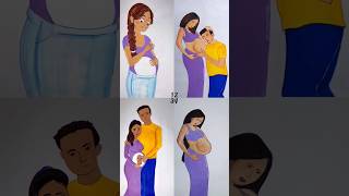 4 In 1 About Mother's Sacrifice #Rifanaartandcraft #Rifanaart #Animationvideo #Animationart #Shorts