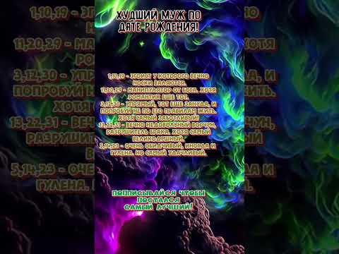Худший муж по дате рождения bboulais #astrology #астрология #гороскоп