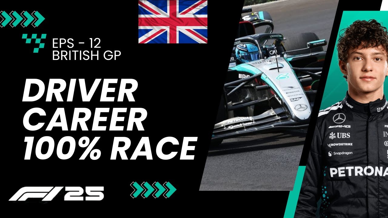 Gp Driver F1 2025 SIM RACING INDONESIA 100% RACE DRIVER CAREER | EPS 12-2 BRITISH ...