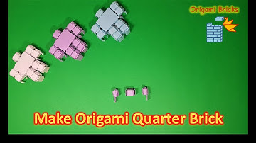 How to Make Origami Plug-Socket Quarter Brick for Origami Robots | Origami Bricks and Tiles