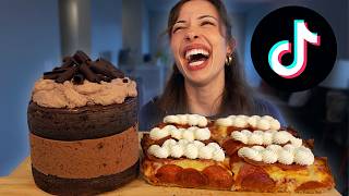 Chocolate Mousse Cake & Pepperoni Pizza Mukbang | TikTok Reactions