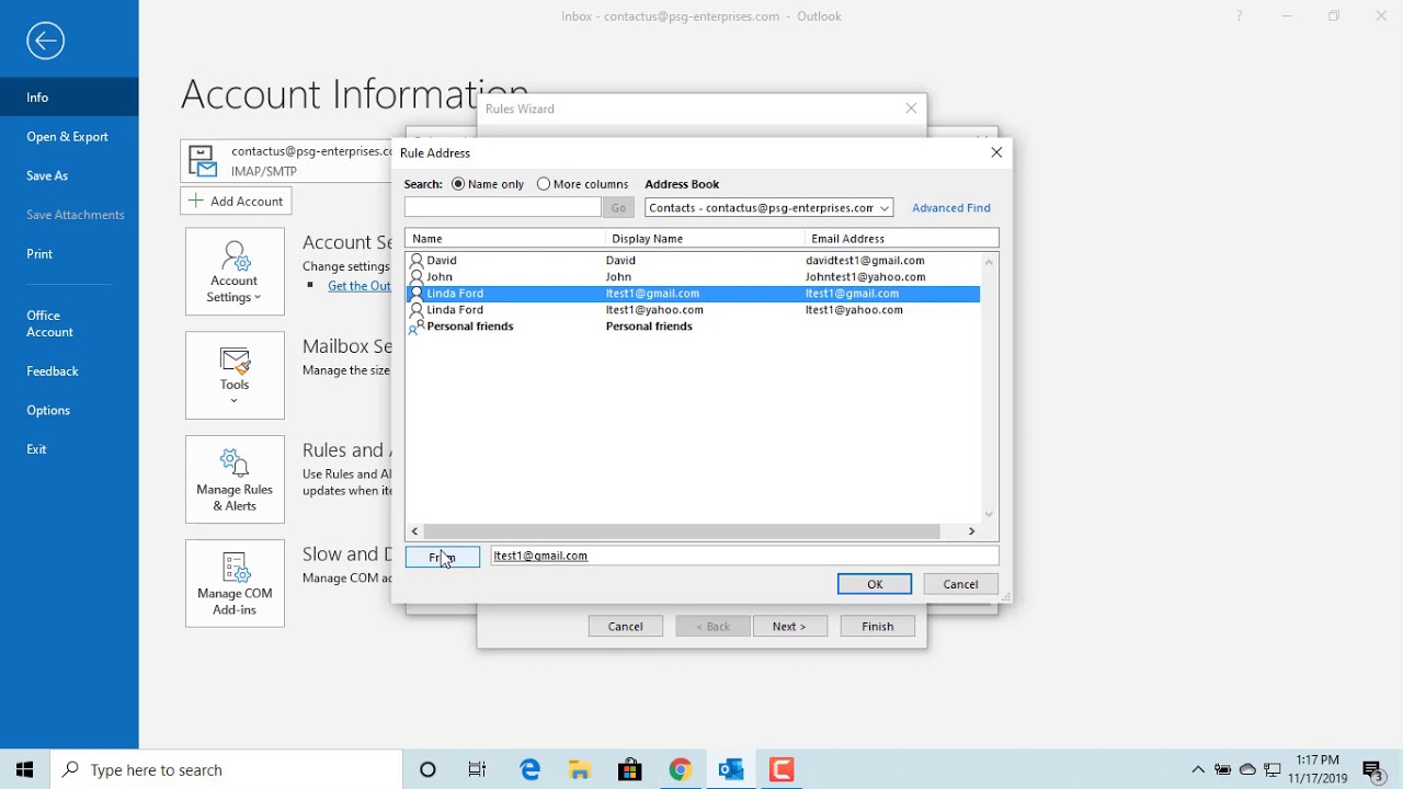 How To Create Rules To Move Email Messages To Different Folders In