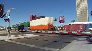UP 7621 Southbound Stack Train (W/ Couple Of Piggybacks At The End) - Las Vegas, NV USA 8/5/2023