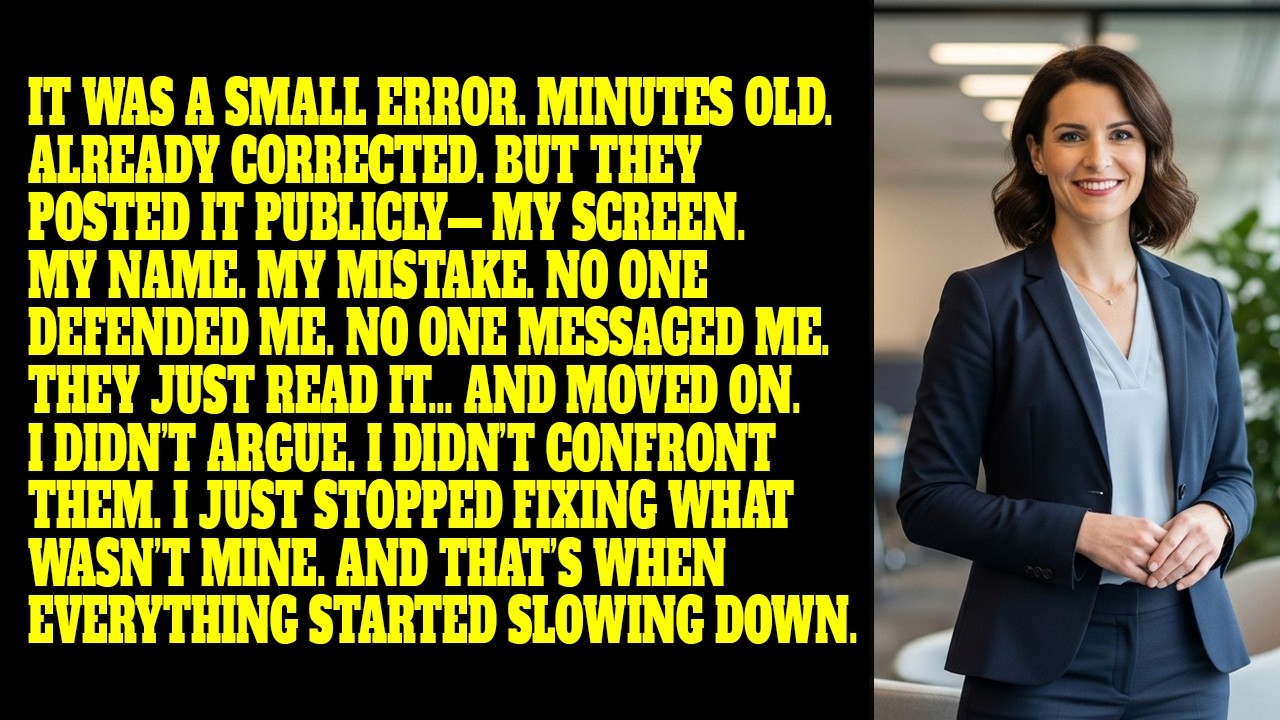 My mistake was screenshotted and shared in the company group chat — that's when I stopped trying....