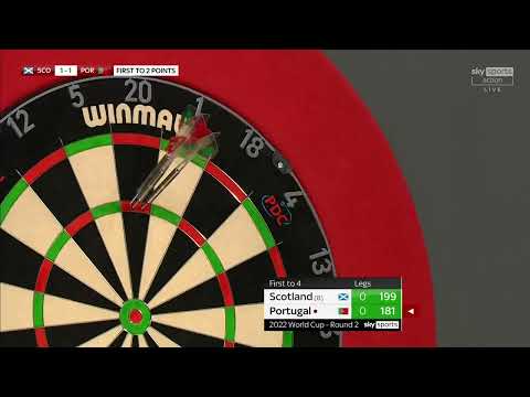 Jose de Sousa busts 181 with 180 Score - World Cup of Darts 2022 - Funny Mistake Miscount
