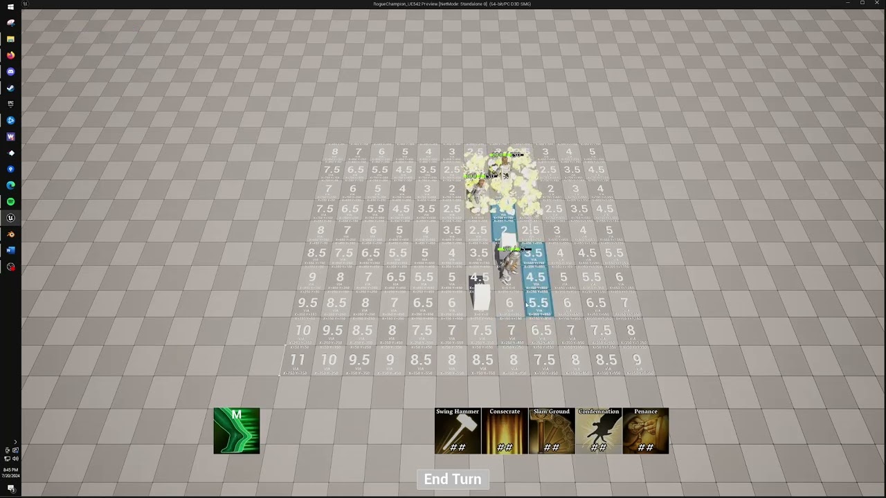 Turn-based grid combat game test #-2  UE5