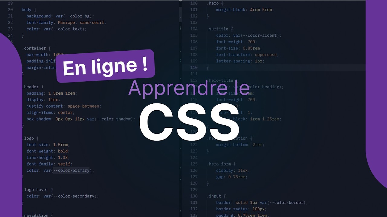 Je refais la formation CSS