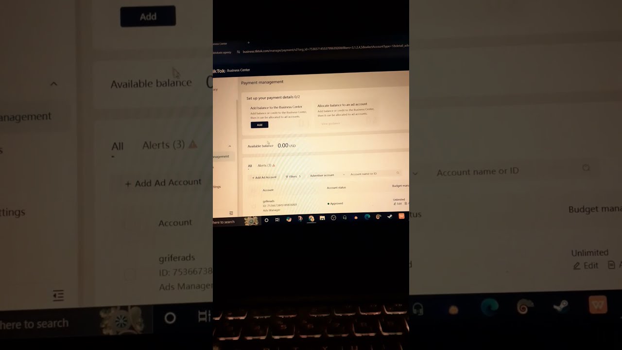 Verified Business Center With 3 Tiktok Ads Agency Full 10 Minimum Self Depositt