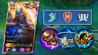 WHY PURE ALDOUS TANK BUILD IS BROKEN!!?🔥 | BEST DAMAGE SUSTAIN TO COUNTER ENEMY HEROES IN RANKED!!!