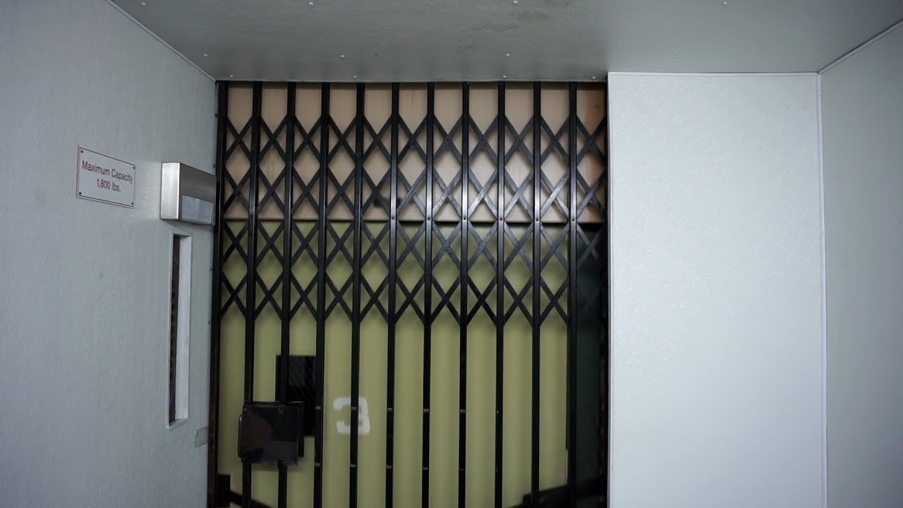 Antique gated Salem singlespeed traction elevator Schewel Furniture Company, Lynchburg, VA