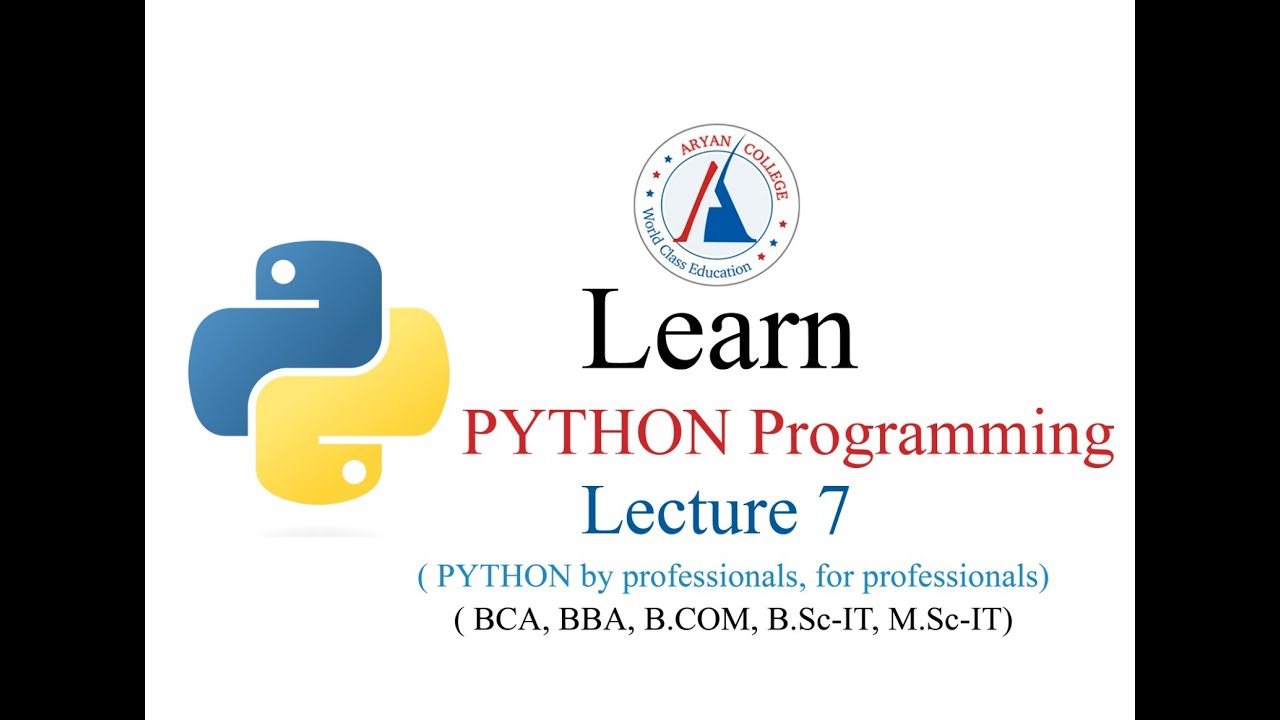 Python Lecture7(Sequences, User defined Datatypes, Type Conversion ...