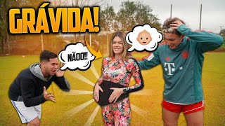 A NAMORADA GRÁVIDA PASSOU MAL JOGANDO FUTEBOL!!