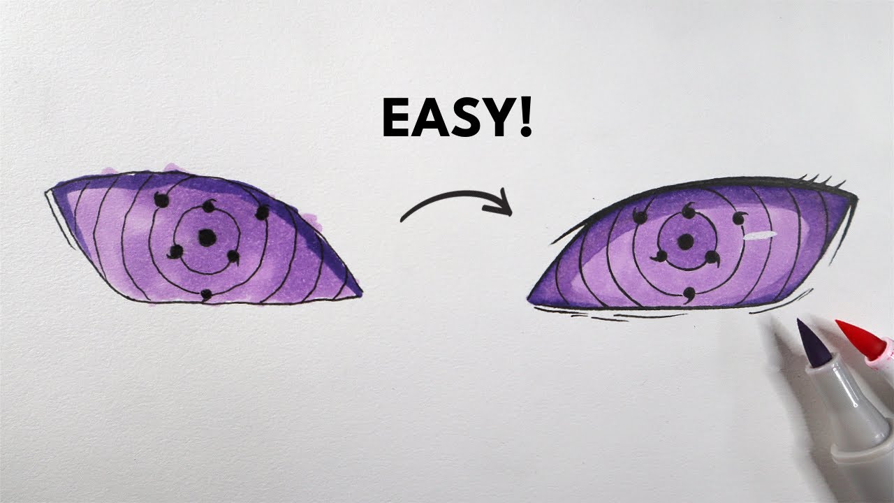 How to Color Rinnegan - Easy Step By Step Tutorial | Naruto - YouTube