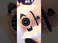 black watch with bracelet | Latest watch design for girls #ytshort #fashion #watch #fashion