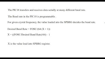 Calculation of Baudrate and SPBRG