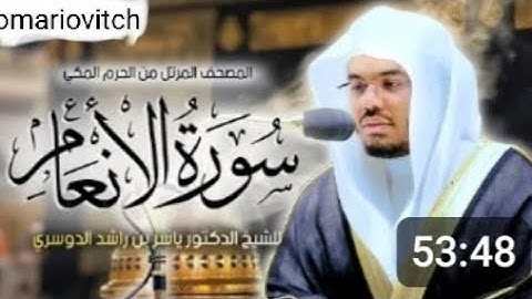 سورة لانعام ياسر الدوسري 