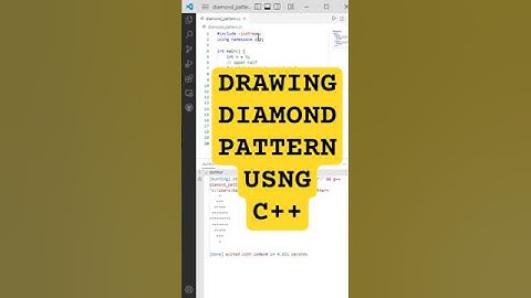 C++ Printing A Diamond Pattern#coding#cpp #cprogramming #programming