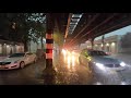 NYC Epic Thunderstorm Walk under Elevated Subway (July 22, 2020) - ASMR