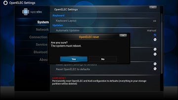 How to restore Kodi to default with openELEC
