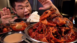 Today's menu is Braised spicy seafood mukbang Legend koreanfood eatingshow asmr kfood