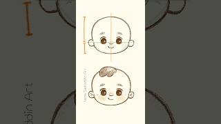 How To Draw A Baby #cutebabydrawing #howtodrawacuteface #facedrawingtutorial #cuteart #drawsocute