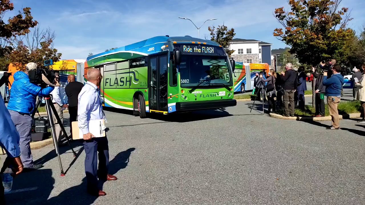 Launch. Montgomery County Flash Bus Rapid Transit Service. - YouTube