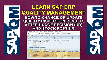 how to change inspection results after usage decision (UD) and completion of stock posting