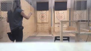 Two bulls, one goal. at BATL - Backyard Axe throwing League
