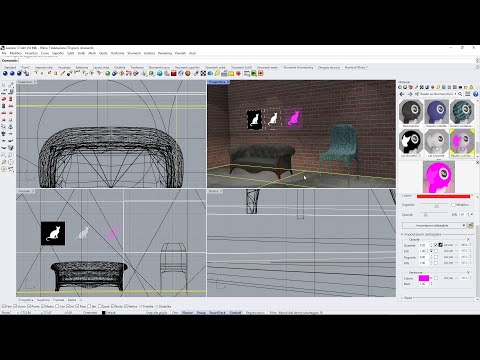 RHINO 7 Videocourse - 17 - Textures, Mapping, Diffuse, Bump, Normal, Roughness, Glossiness, Emission