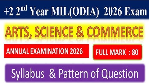 +2 2nd Year MIL Odia Board Exam 2026| Syllabus & Question Pattern Discussion|Arts, Science, Commerce