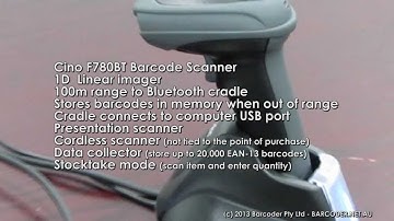 Cino F780BT BlueTooth Cordless Bar Code Scanner