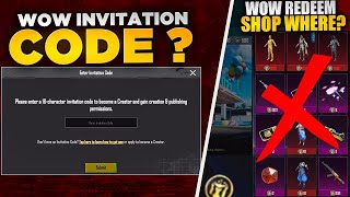 Free UC New Wow Redeem Shop ? | Wow Mode Invitation Code? | All New Updates | PUBGM @PubgUpdate24