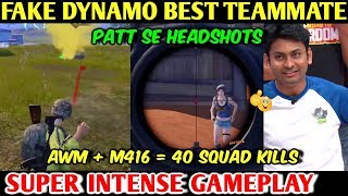 FAKE DYNAMO FUNNY RANDOM TEAMMATE | PUBG MOBILE | RED ROCK