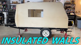 building the walls for our cheap camper trailer