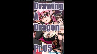 ▶Live Drawing◀ Pt.05 A Bright Hearted Dragon #shorts