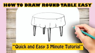 How to draw ROUND TABLE easy